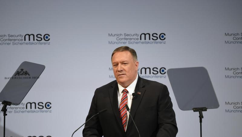 US-Außenminister Mike Pompeo spricht auf der 56. Münchner Sicherheitskonferenz. US-Außenminister Mike Pompeo spricht auf der 56. Münchner Sicherheitskonferenz.