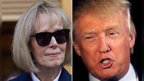 E. Jean Carroll nach ihrer Aussage gegen Donald Trump am Donnerstag in New York City.