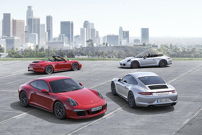 Neue Spitzenmodelle: Die Porsche 911 Carrera GTS sind als Coupé und Cabrio jeweils mit Heck- oder Allradantrieb zu haben.