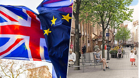 Links: Der bevorstehende Brexit trifft auch München. Rechts: Die Sendlinger Straße wird neu gestaltet.