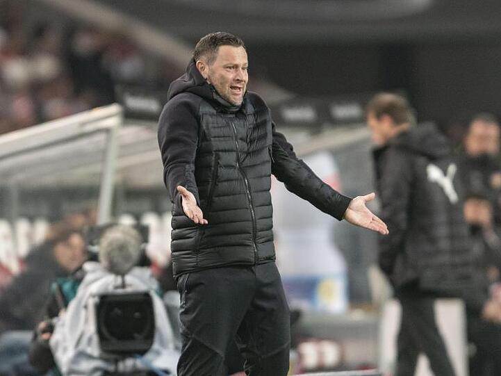 Herthas Trainer Pal Dardai gestikuliert während eines Spiels. Foto: Daniel Maurer/Archiv