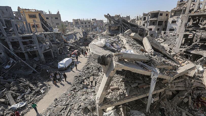 Zerstörte Gebäude östlich der Stadt Gaza.