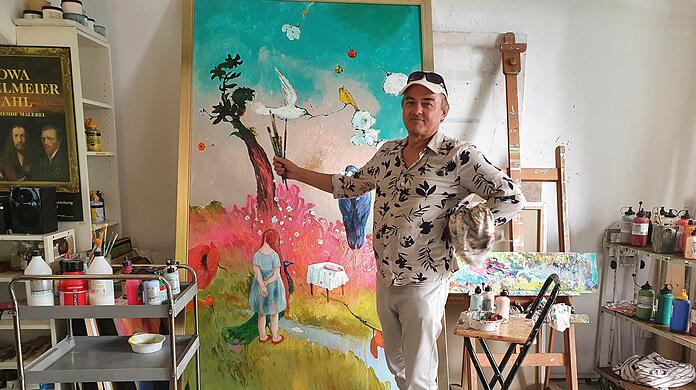 Rudi Hurzlmeier in seinem Atelier.
