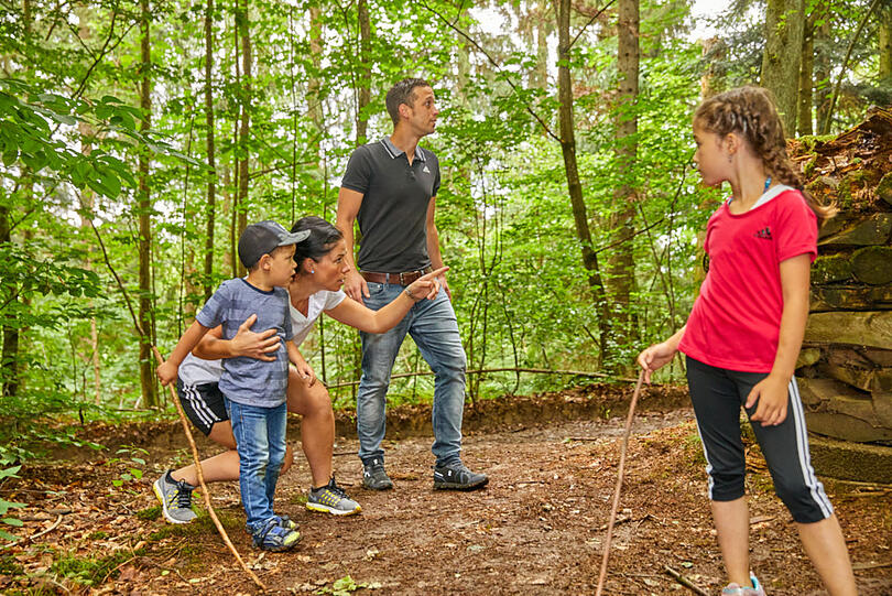 Die Wiesen, Wälder und Felder rundherum bieten Interessantes für Groß und Klein.