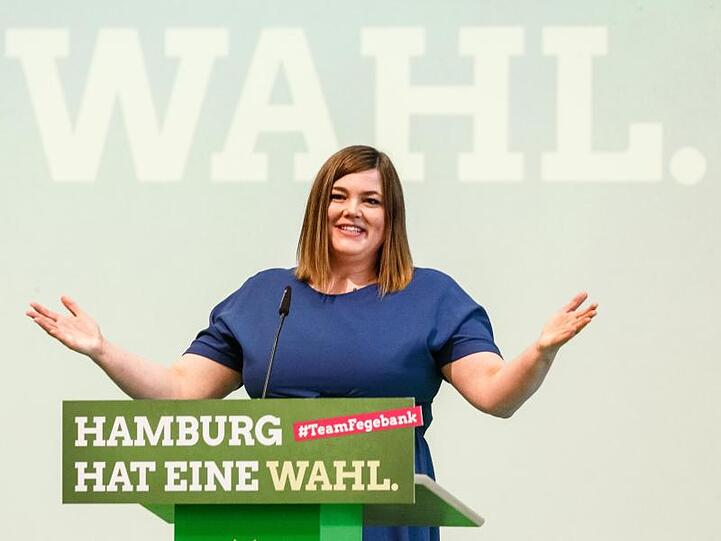 Grünen-Spitzenkandidatin Katharina Fegebank: "Grün-Rot ist eindeutig mein Favorit.".