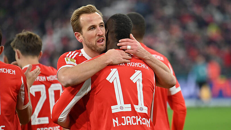 Verstehen sich laut Coach Vincent Kompany gut: Harry Kane und Nicolas Jackson. Verstehen sich laut Coach Vincent Kompany gut: Harry Kane und Nicolas Jackson.