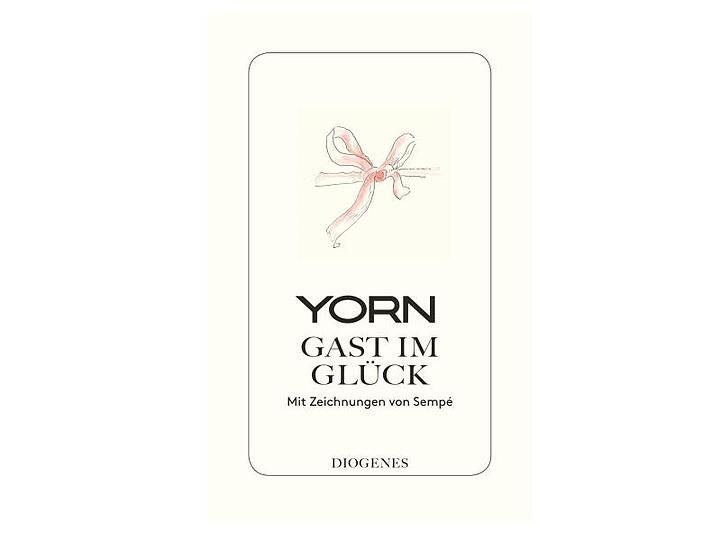 Das Cover des Buches "Yorn: Gast im Glück. Mit Zeichnungen von Sempe" von Jürgen Michaelsen alias Yorn (undatierte Aufnahme). Yorn schuf sein eigenes Haute-Couture-Haus in der Welthauptstadt der Mode. Von dort aus sorgte er über Jahrzehnte für Pariser Schick bei Karstadt und Neckermann. Diesen märchenhaft scheinenden Aufstieg erzählt Yorn in seinen kurzweiligen Erinnerungen "Gast im Glück". (zu dpa "Ein deutsches Glückskind eroberte die Pariser Modewelt").