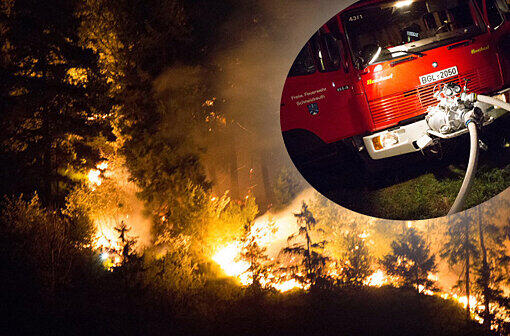 Die Polizei meldete am frühen Morgen: "Aus bisher ungeklärter Ursache kam es am Samstag, 27.07.13, abends, zu einem Waldbrand oberhalb des Thumsees bei Bad Reichenhall." Die Bilder zum Durchklicken.
