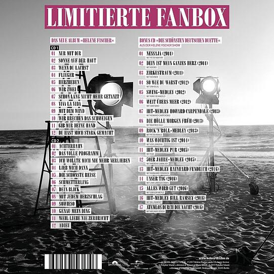 "Limitierte Fanbox": Zwei CDs mit 24 Songs und 17 deutsche Duette aus der Helene-Fischer-Show