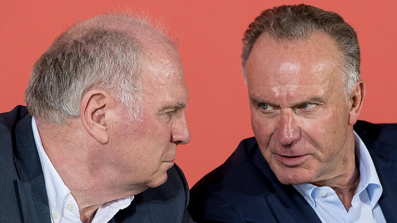 Uli Hoeneß (l.) und Karl-Heinz Rummenigge: Wer von den Bayern-Bossen setzt sich in der T-Frage durch?