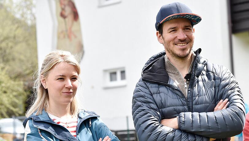 Miriam Neureuther konnte wohl nicht sonderlich über die peinliche Aktion ihres Ehemannes Felix lachen.
