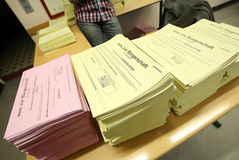 Bilder von der Wahl in Hamburg