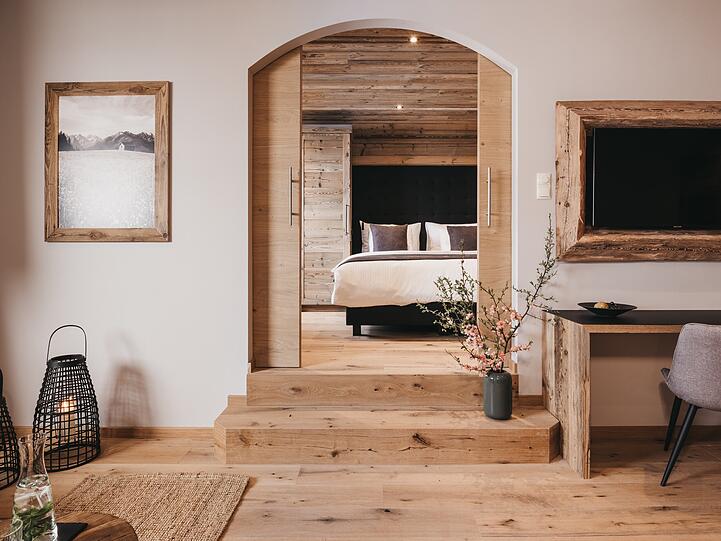 Die Panorama Suite liegt in der höchsten Etage des Hauses und bietet damit atemberaubende Aussichten.