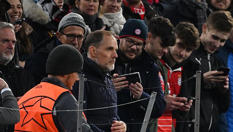Bayern-Trainer Thomas Tuchel wurde vom Schiedsrichter auf die Tribüne geschickt.