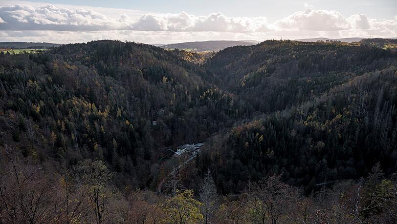 Blick in das H&ouml;llental, &uuml;ber das die H&ouml;llentalbr&uuml;cke gebaut werden soll.