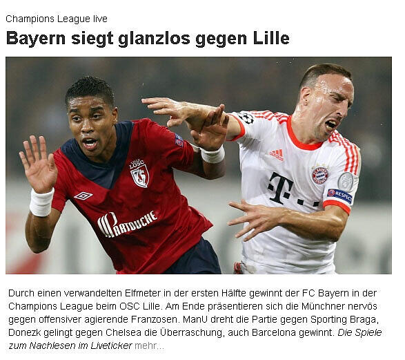 Internationale Stimmen: Bayern gegen Lille: Die Pressestimmen - FC Bayern - Abendzeitung München