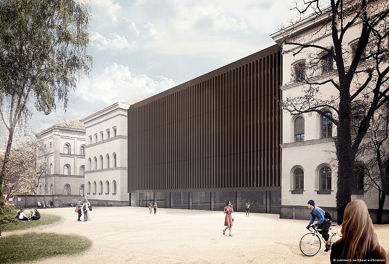 Für den jetzigen Neubau hat die LMU einen straffen Zeitplan: 2017 ist das Richtfest geplant, abgeschlossen werden sollen die Arbeiten 2018.
