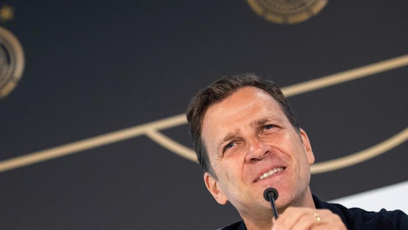 DFB-Direktor Oliver Bierhoff während einer Pressekonferenz. Foto: Marius Becker/dpa/Archivbild DFB-Direktor Oliver Bierhoff während einer Pressekonferenz. Foto: Marius Becker/dpa/Archivbild