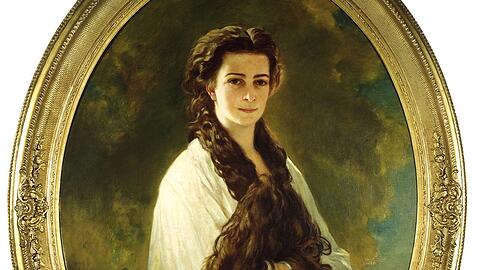 Legend&auml;re Haarpracht: Eberhard Riegele hat Kaiserin Sisi 1923 nach F. X. Winterhalters Portr&auml;t gemalt.