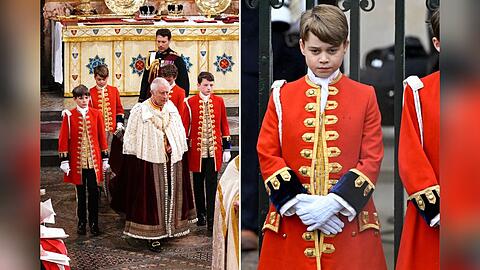Prinz George als Page in traditioneller Uniform.