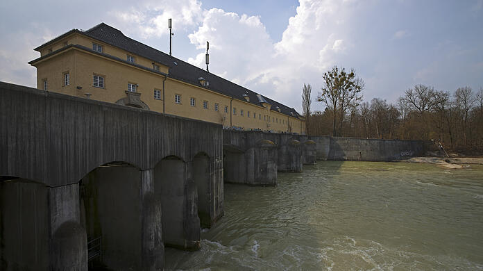 Das Stauwehr in Oberföhring. (Archivbild)