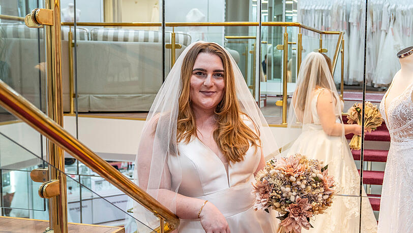 Hat sich Melissa für dieses Brautkleid entschieden? Das wird erst zur Hochzeit verraten.