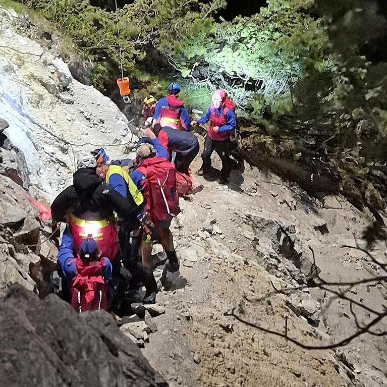 Die Bergretter aus Ramsau beim Einsatz am 16. Juli an der S&uuml;dspitze.