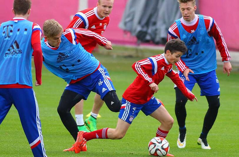 Toni Trograncic durfte am Freitag bei den Bayern-Stars mittrainieren.