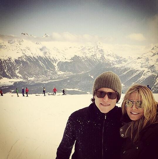 Winterausflug: Heidi Klum kuschelt mit ihrem Freund Vito bei eisigen Temperaturen.
