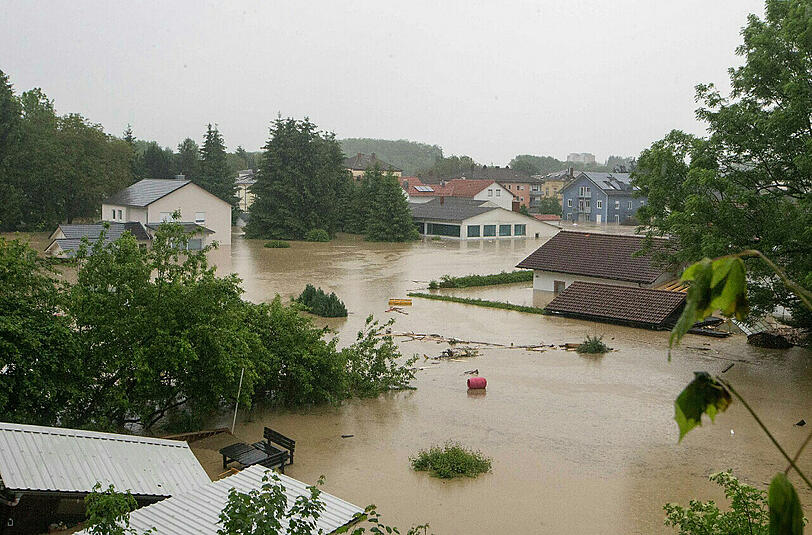 Das Hochwasser in Simbach im Landkreis Rottal-Inn.