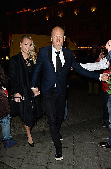 Arjen Robben und seine Frau Bernadien.