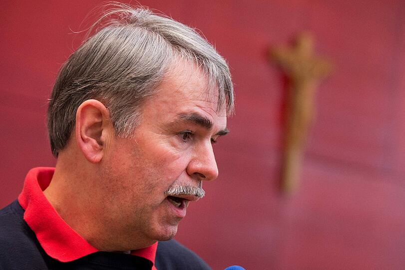Gustl Mollath vor seiner Vernehmung im Mollath-Untersuchungsausschuss im Bayerischen Landtag