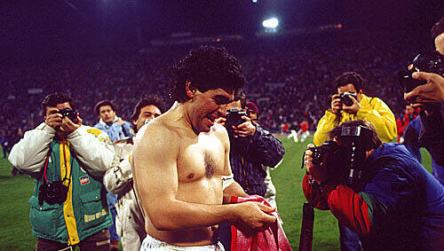 Neapels Legende: Diego Maradona. Neapels Legende: Diego Maradona.
