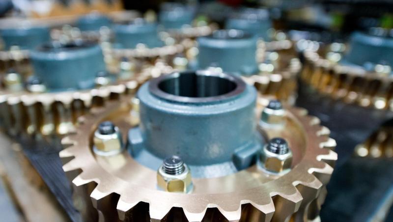 Schneckenräder, Teile eines Getriebes, liegen in der Produktionshalle eines Werkes. Foto: picture alliance / dpa/Symbolbild Schneckenräder, Teile eines Getriebes, liegen in der Produktionshalle eines Werkes. Foto: picture alliance / dpa/Symbolbild