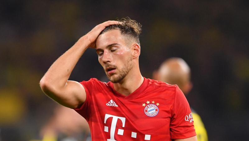 Bayerns Leon Goretzka greift sich nach Spielende an den Kopf. Foto: Marius Becker/Archiv Bayerns Leon Goretzka greift sich nach Spielende an den Kopf. Foto: Marius Becker/Archiv