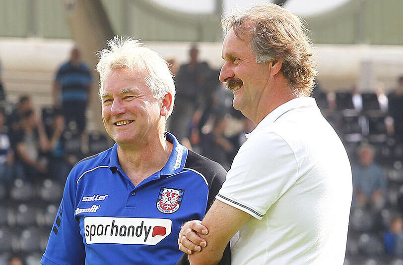 Kennen sich schon sehr lange: 1860-Trainer Benno Möhlmann (links) und Peter Neururer.