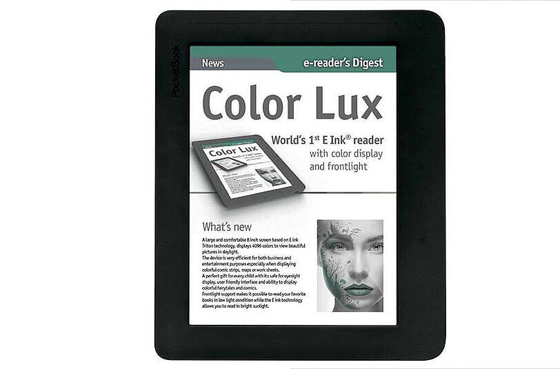 Als einziger im Test mit Farbdisplay: Der Pocketbook Color Lux Reader bekam die Note 2,7 ("Befriedigend")