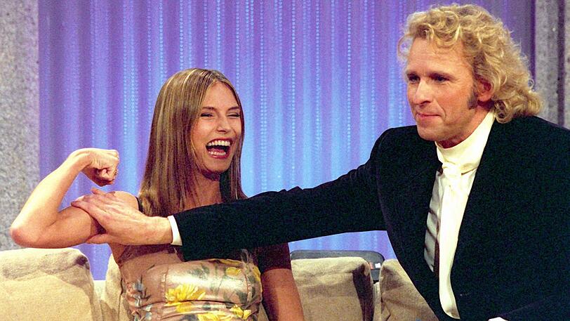 Nebenbei ist Gottschalk der Entdecker von Topmodel Heidi Klum (hier 1999) &ndash; 1992 war sie Siegerin seines Model-Talent-Wettbewerbs.