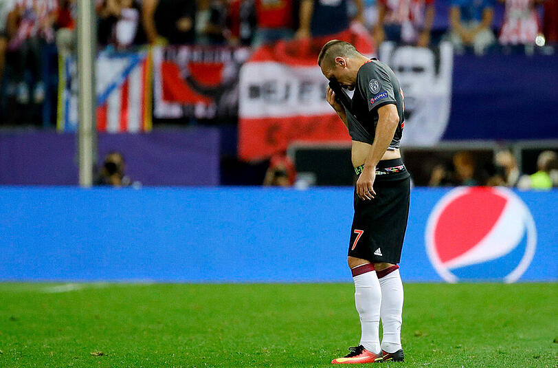 Franck Ribéry verlor mit dem FC Bayern mit 0:1 gegen Atlético Madrid.
