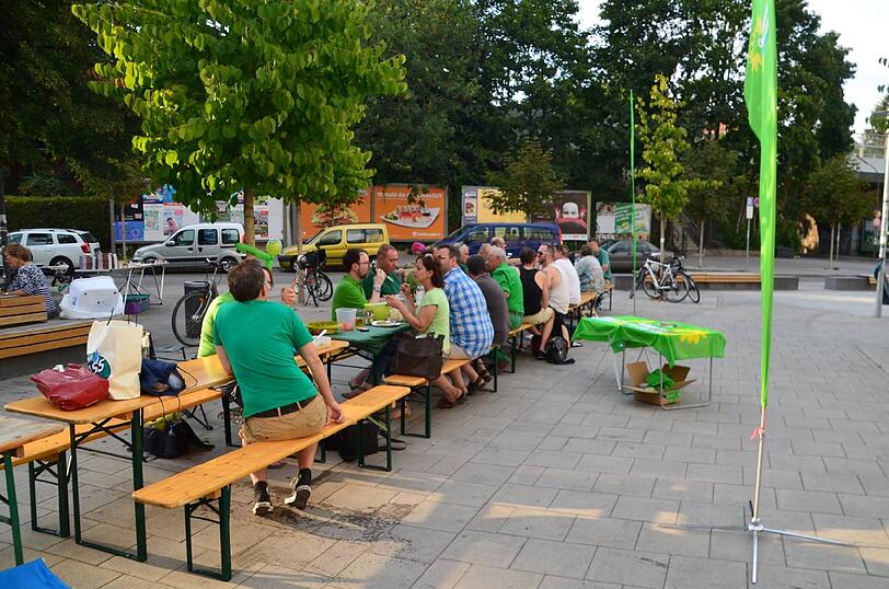 So sah&rsquo;s beim Green Dinner im August 2015 aus.