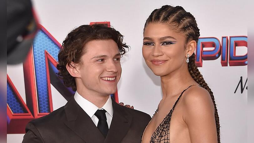 Zendaya und Tom Holland w&auml;hrend eines Auftritts in Los Angeles.