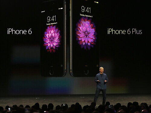 Am Dienstag stellte Apple seine neuen iPhones und die "Apple Watch" vor. Die Bilder von der Präsentation in Cupertino!