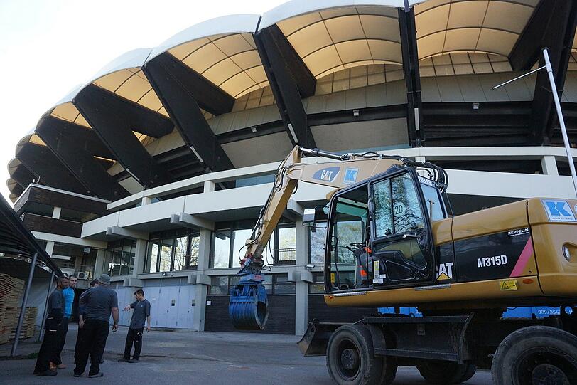Das Radstadion (Event-Arena) im Olympiapark wird abgerissen. Die AZ hat sich umgesehen.