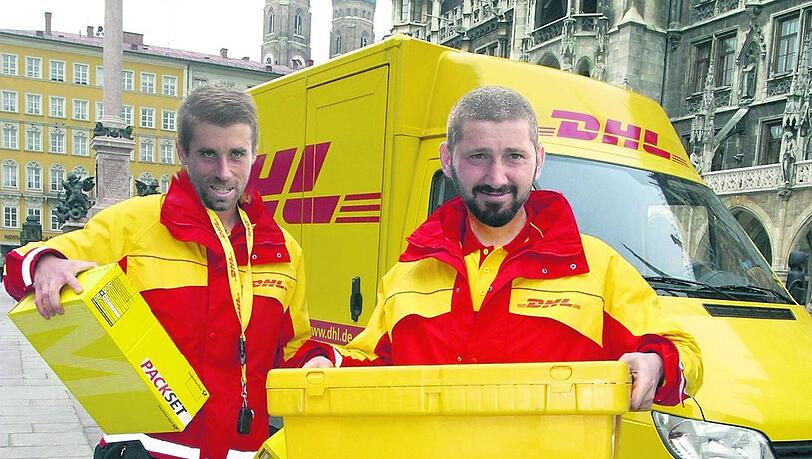 Sechzigs fleißigste Paketboten und die Mission DHL: Stefan Lex (l.) und Sascha Mölders sind nun besonders gefragt.