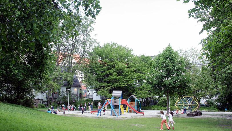 Grünes und kinderfreundliches Haidhausen: ein Spielplatz in der Kirchenstraße.