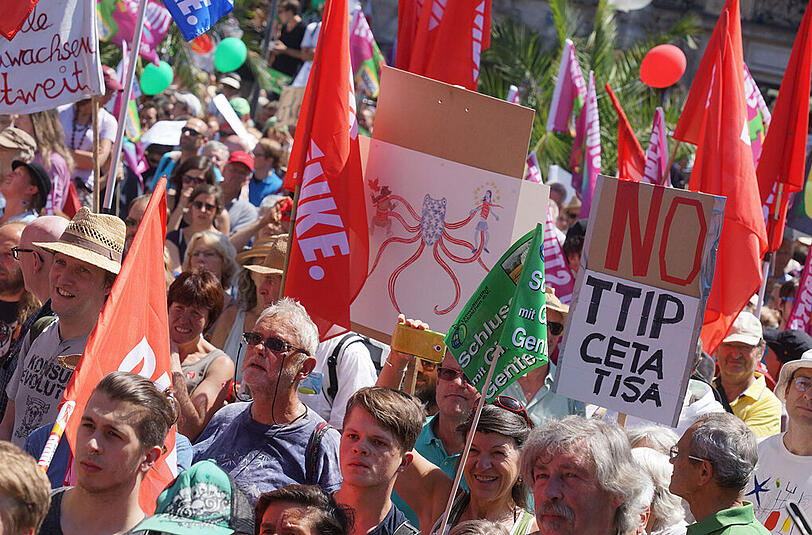 Großdemonstration in München gegen den G7-Gipfel: Die Bilder von der Protestkundgebung.