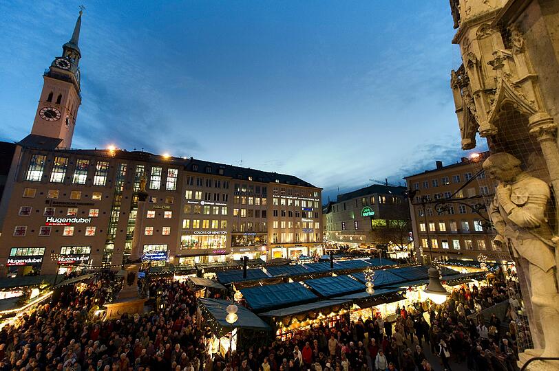 Traditionelles Getümmel: Der Marienplatz ist im Advent immer gut besucht &ndash; der Handel hätte gerne noch mehr Kunden gehabt.