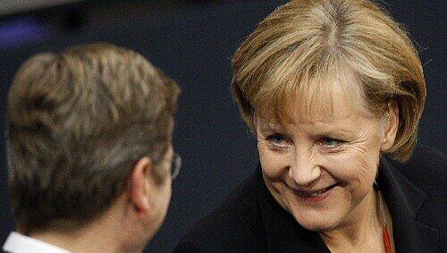 Sie freut sich über ihre Wiederwahl: Angela Merkel Sie freut sich über ihre Wiederwahl: Angela Merkel