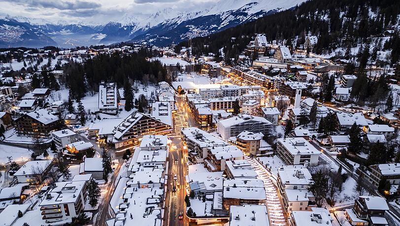 Der noble Skiort Crans-Montana auf 1.500 Metern Höhe. Der noble Skiort Crans-Montana auf 1.500 Metern Höhe.