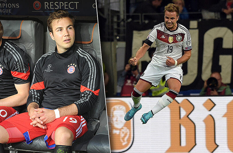 Bei Bayern Bankdrücker, bei der Nationalmannschaft der gefeierte Held: Mario Götze